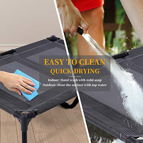 ANWA Elevated Dog Bed Large, Cooling Raised Dog Bed Outdoor & Indoor