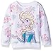 Disney Toddler Girls' Froze Elsa Floral All Over Print French Terry Sweatshirt, White, 2T