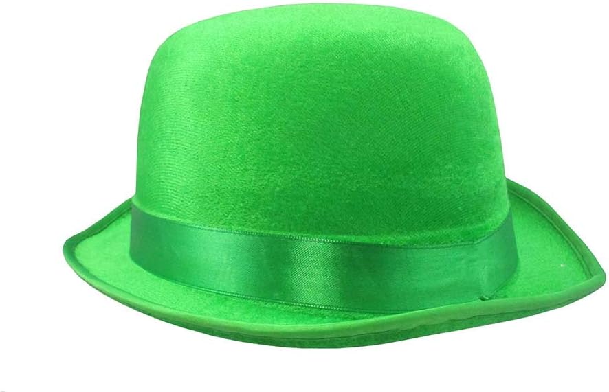 green felt bowler hat