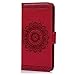 YOKIRIN iPhone 7 Plus iPhone 8 Plus Case, Wrist Strap PU Leather 3D Relief Embossing Totem Dream Catcher Cover with Credit Card ID Holders Kickstand Magnetic Closure Flip Folio Full Protective Skin