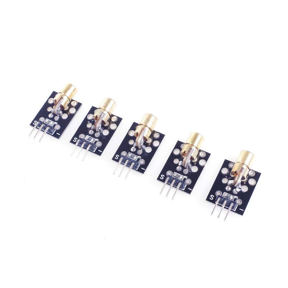 ANGEEK 5PCS 5V KY-008 laser sensor module Laser Dot Diode Copper Head for Arduino