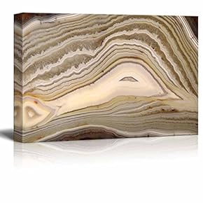 Canvas Wall Art - Abstract Agate Slice Pattern - Giclee Print Gallery Wrap Modern Home Art Ready to Hang - 12" x 18"