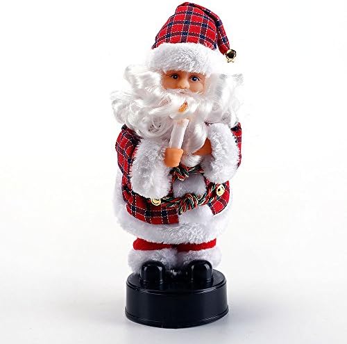 Santa Claus Animated Christmas Decoration Indoor | Plays Jingle Bells | Musical Holiday Figurine 11 Inches