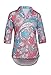 Dokotoo Womens Summer Elegant Ladies Long Sleeve V Neck Print Tunic Blouses and Shirts Under 20 Blue X-Large