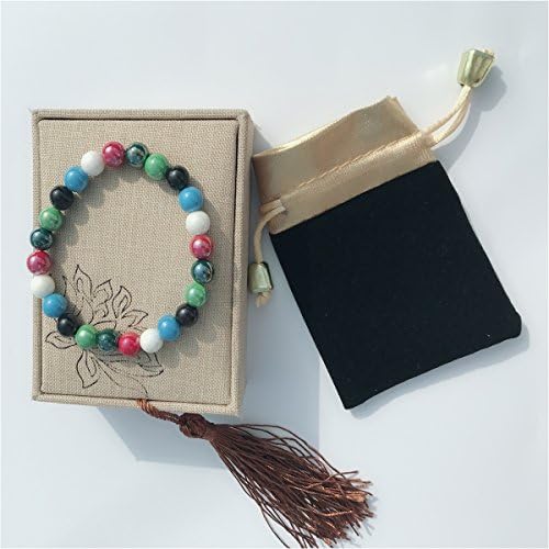 Anti Radiation Shield EMF Protection Negative Ion Balance Energy Necklace Orgone Pendant and bracelet (colourful-bracelet)