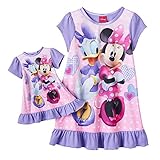 Disney Minnie Mouse & Daisy Little Girls Nightgown with Doll Gown (4T)