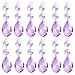 BIHRTC Pack of 12 Hanging Purple Teardrop Crystal Chandelier Prisms Pendants Glass Pendants Beads for Chandelier,Candelabra,Ceiling Lights,Wedding Display Decoration