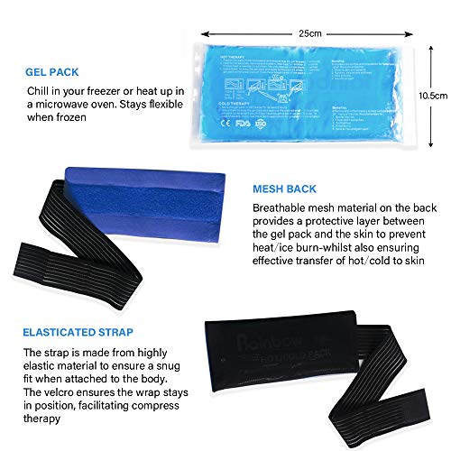 image for Reusable Universal Gel Ice Pack for Injuries, Flexible Cold Pack Ice W