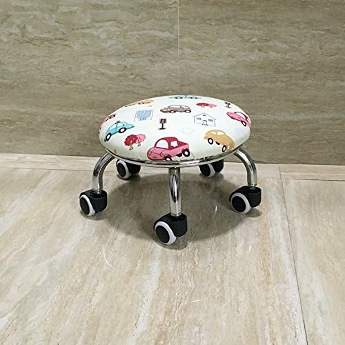 Wooden Stools Foot stools Chairs Small Stool With Pulley Child Walker Walker With Baby Artifact Multi Color Optional,23Cm Car