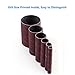 LotFancy 24PCS Spindle Sander Sleeves, 60 Grit Sanding Sleeves, Aluminum Oxide Abrasive, 4-1/2” Length, 4 Each of 1/2”,3/4”,1”,1-1/2”, 2” and 3”