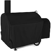 FEVERCOVER Grill Cover for Oklahoma Joe’s Highland Offset Smoker, Heavy Duty Waterproof Durable Grill Covers, Black