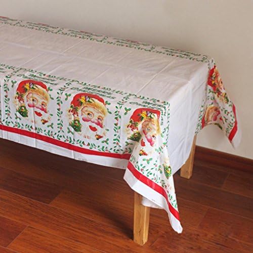 Minertech Christmas Disposable PVC Cartoon Tablewaer Fancy Tablecloth For Kitchen ,Party (A)