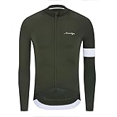 MOXILYN Winter Men's Cycling Jerseys Long Sleeve Thermal Fleece Cold Weather Cycling Jackets Warm Bike Tops Zipper Pocket