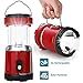 LED Camping Lantern, IRuiYinGo Rechargeable Solar Lantern Flashlight Ultra Bright Hand Tough Lamp (Red Color) - Great Light for Camping / Hiking / Fishing / Backpacking / Outdoor