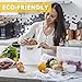 Keeper Reusable Sandwich Bags (5 Pack) - Premium Reusable Snack Bags For Kids. Airtight Ziplock Lunch Baggies Keep Food Fresh! Freezer Safe Bag - Great For Travel, Make-Up, Home Storage Organization