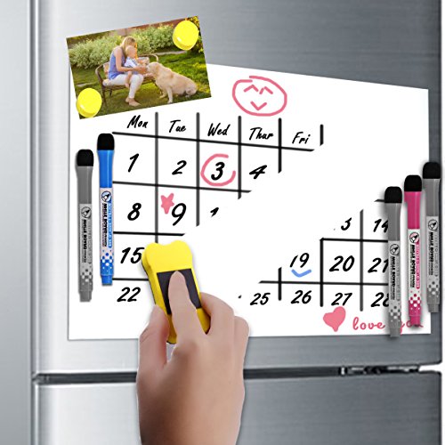 Magnetic Dry Erase WhiteBoard Sheet For Refrigerator 17x11inch 