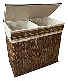 Handcrafted Wicker Oversized 2 Compartment Section