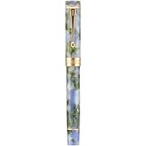 Jinhao 100 Fountain Pen Celluloid Classic Style, #6 Nib Smooth Writing Instrument with Refillable Converter and Pen Case Set