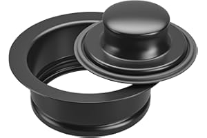 SETTLEDOWN Kitchen Sink Flange Stopper,Garbage Disposal Flange and Sink Stopper,fit Stainless Steel 3-1/2 inch Standard Sink Drain,Black Colour