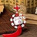 Japanese Lucky Cat Charm, Feng Shui Lucky Cat Ceramic Pendant Charm Hanging for Wealth Fortune
