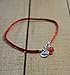Abundance & Success Red Silk String Coin Charm Anklet Jewelry for Women in Sterling Silver - 9.5