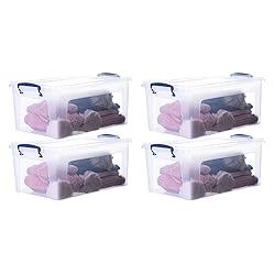 Superio Clear Storage Boxes with Lids, Plastic