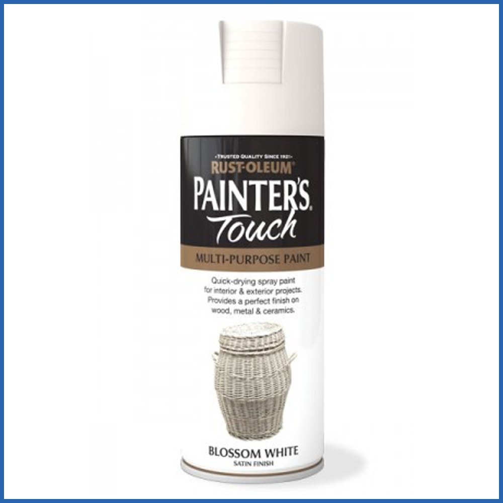 Rust-Oleum 400ml Painter's Touch Spray Paint Aerosol - Blossom White Satin