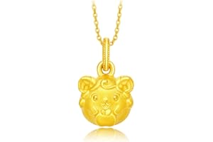 CHOW TAI FOOK 999 Pure 24K Gold Chinese Zodiac Rounded Face Pendant