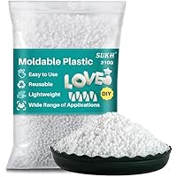 Sukh 10.9oz Moldable Plastic Pellets - Thermoplastic Beads Polymorph Plastic Meltable Plastic Reusable Thermal Beads for Craf