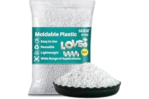 Sukh 310G Moldable Plastic Pellets - Thermoplastic Beads Polymorph Plastic Meltable Reusable Thermal Beads for Crafts,DIY,Cosplay,Temporarily Repair,Modeling,Halloween Vampire Teeth Fangs