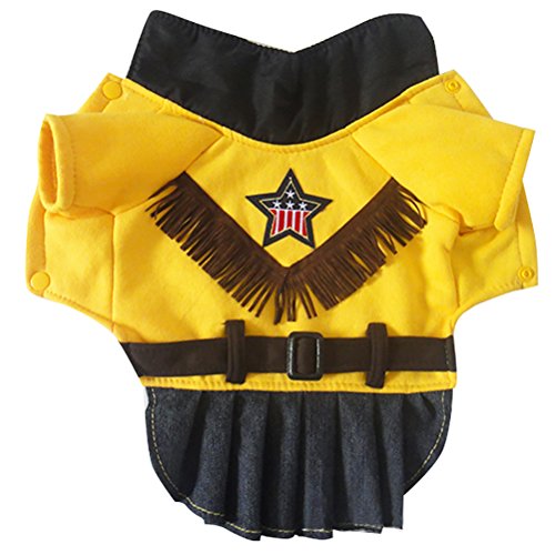 Woo Woo Pets Fall and Winter Dog Clothes West Cowboy Cowboy Pet Costumes
