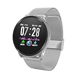 moreFit Smart Watch, IP68 Waterproof Fitness Tracker Watch Color Screen with Heart Rate Blood Pressure Monitor, Activity Tracker with Sleep Monitors, Pedometer, Stop Watch, Great Gift