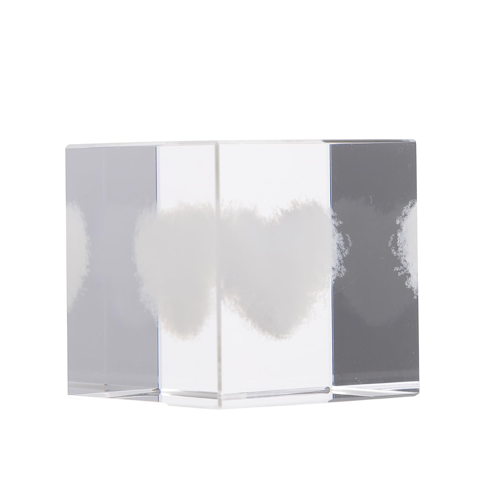 BESPORTBLE Cloud Crystal Table Ornament Crystal Cube Figurines Ornament Glass Sphere Display Globe Glass Figurines Meditation Ball Household White 3d Wedding Chart