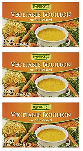 Rapunzel - Vegetable Bouillon Cubes - No Salt Added, 2.4 oz ( 3 Pack )