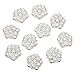 CJESLNA 10pcs 20mm Rhinestone Flower Embellishments Button Flatback