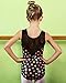 BAOHULU Girls One Piece Gymnastics Leotards-Sparkle Galaxy Butterfly Snowman Print (Tag.No 10A (Recommended Age 9-10 Years), Black)