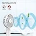 TaoTronics Mini Handheld Fan, Personal Portable Fan 2000mAh Rechargeable Battery, USB Rechargeable Fan, 4 Speed Settings Memory Function Home, Office & Travel Use (White)