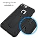 iPhone 7 Plus Case, iPhone 6s/6 Plus Case, MaiKuo Dual Layer Heavy Duty Rugged Shock-Absorption Non-slip Bumper Kickstand + Tempered Glass Screen Protector Cover Skin For Apple 5.5 Inch_Black