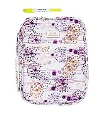 Double Creek Bible Case Cover for Women with Handles & Pockets (Purple Floral)