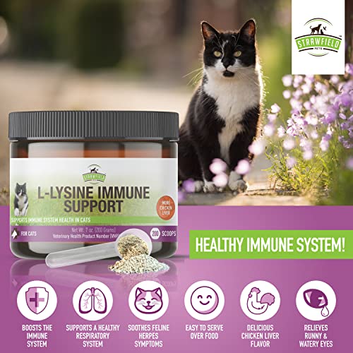 LLysine for Cats Supplement Powder Granules for Cat Cold, Sneezing, Congestion, Running Nose