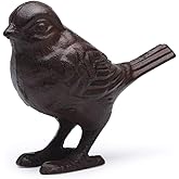 BRASSTAR Rustic Cast Iron Bird Statue Farmhouse Home Garden Desktop Decor Doorstop Collectible Figurines Gift Retro Rust Color TQGJPT284