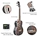 26 inch Caramel CT904 All Ebony Wood Tenor Ukulele with Truss Rod LCD color display Electric Uke Beginner Guitar Starter Ukelele