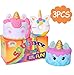 AOLIGE Squishy Slow Rising Kawaii Squishy Toys Set for Kids Stress Reliever Party Favor Fidget Toys (3PCS Unicorn Squishy)