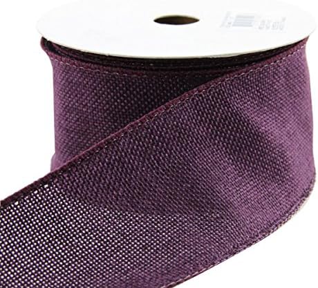 2.25"x10yd Amethyst Wired Burlap Ribbon
