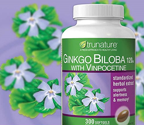Trunature ginkgo biloba with vinpocetine 4 bottles (120…