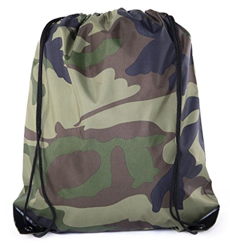 camo drawstring bag