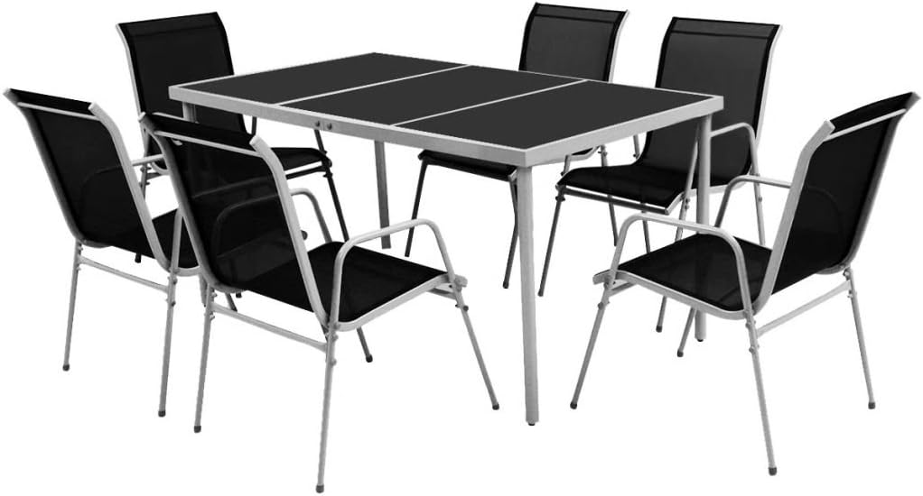 mewmewcat 7-TLG. Sitzgruppe Essgruppe Sitzgarnitur Gartengarnitur