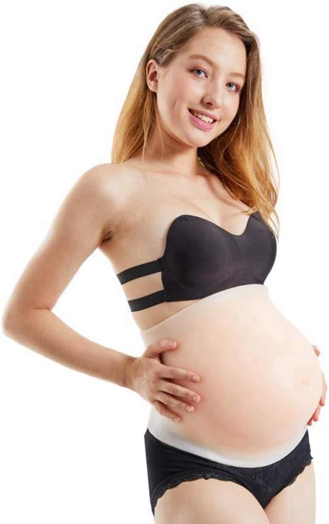 JUSTTOYOU Fake Pregnancy Belly Light Silicone Pregnant Belly Bump