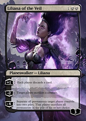 Liliana of the Veil - Edh Casual Play Only - Art Overlay - Non - Import It  All