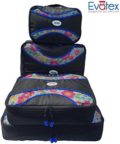 Packing Cubes | Travel Packing Cubes-by Evatex, 4pc Set with Shoe Bag |Laundry Bag